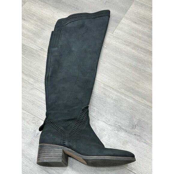 Vince Camuto Womens Karinda Over the Knee Boots Zip Up Leather Black Size 6.5M - Picture 2 of 14